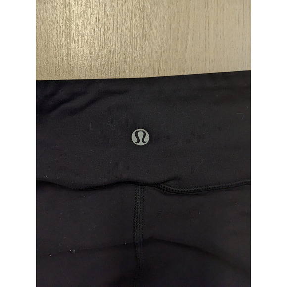 Lululemon Size 4 Wunder Under Pants Leggings Black Pink Full On Luon Garden - Picture 6 of 11